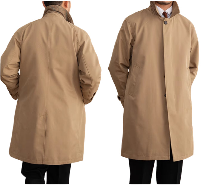 Men’s Single-Breasted Mid-Length Trench Coat