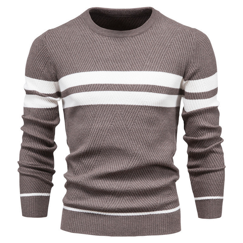 Multi-tone Crew-neck Sweater