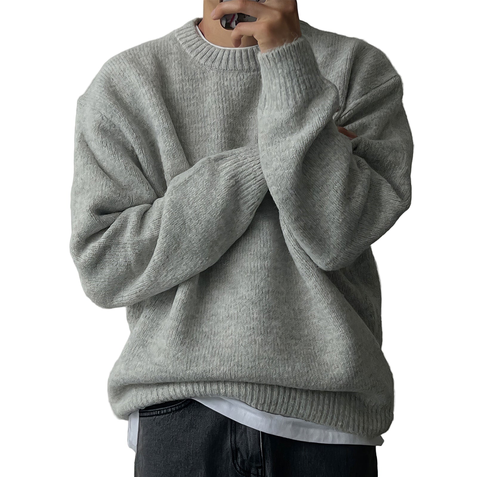Warm Solid Knit Sweater