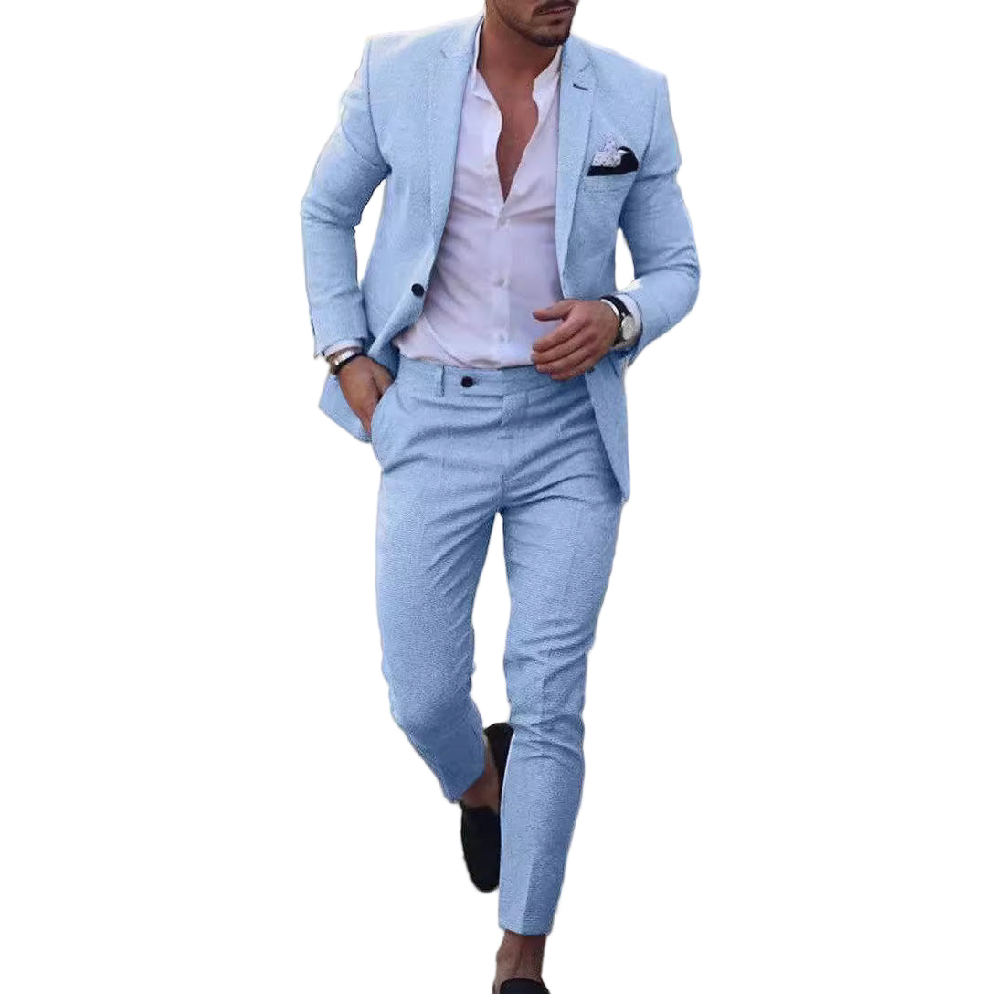 Two-piece linen-cotton suit