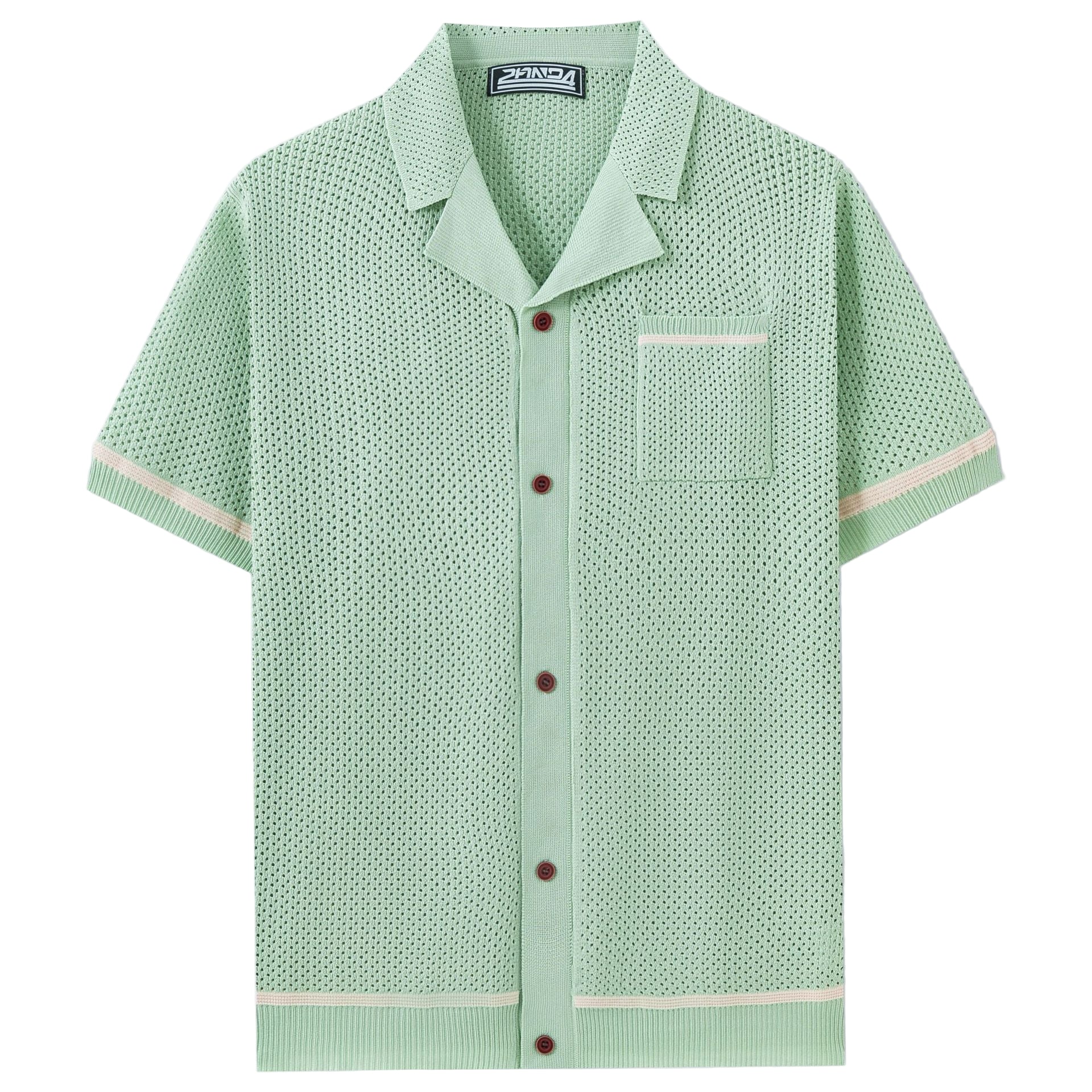 Men’s Knit Polo – Cuban Collar Style