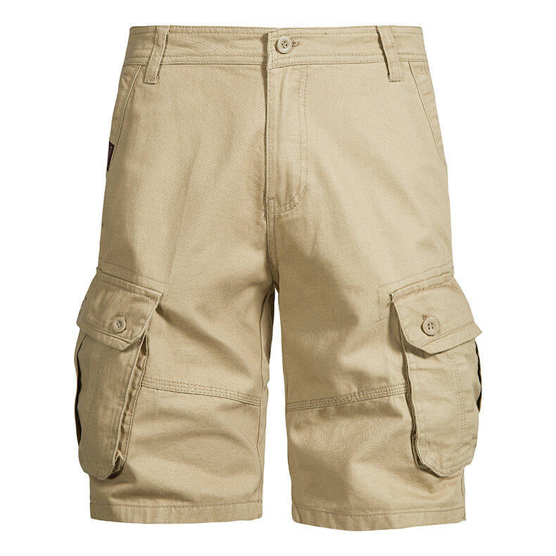 Solid Cargo Shorts With Pockets