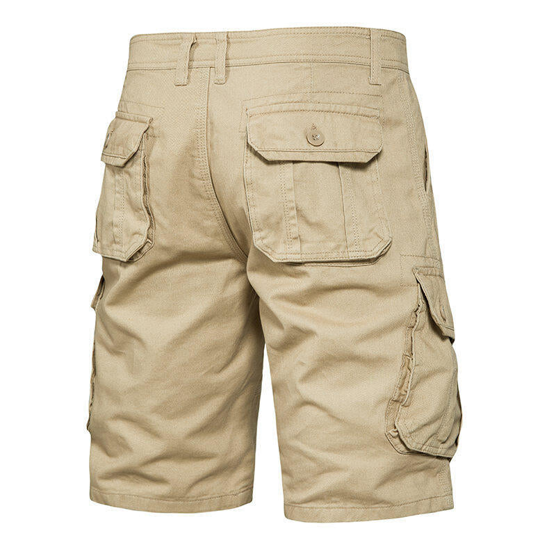 Solid Cargo Shorts With Pockets