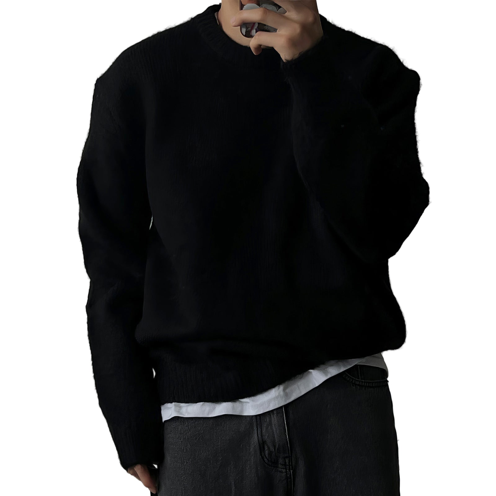 Warm Solid Knit Sweater