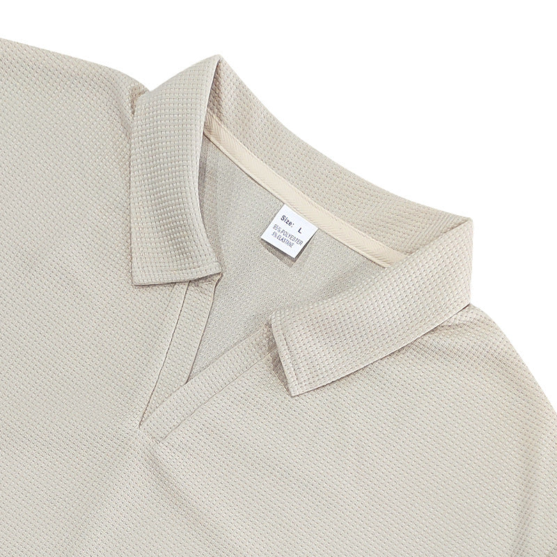 Men's Sports Polo Shirt, V-Neck, Short Sleeve, Lapel, for Men