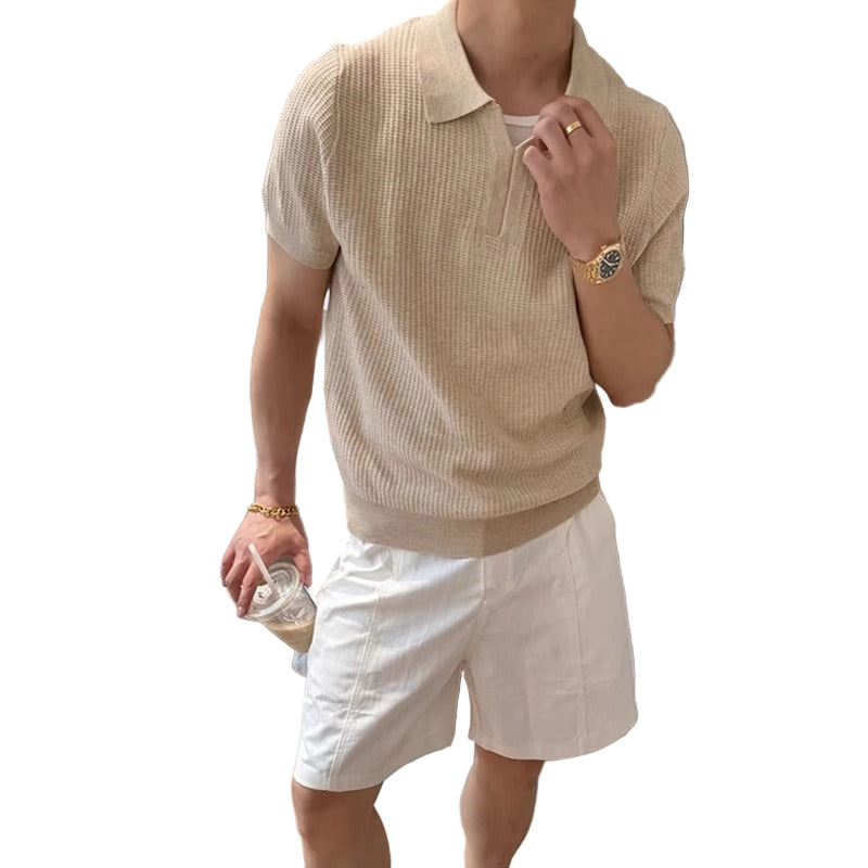 Retro Simple Knitting Sports Men's T-shirt