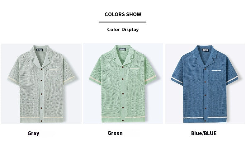 Men’s Knit Polo – Cuban Collar Style