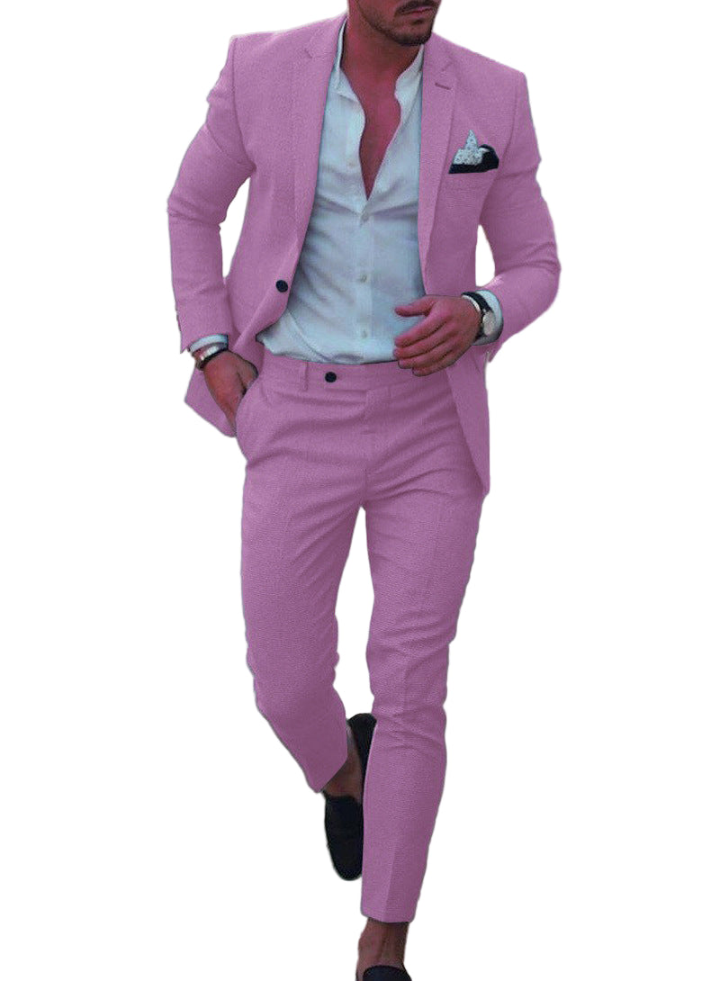 Two-piece linen-cotton suit