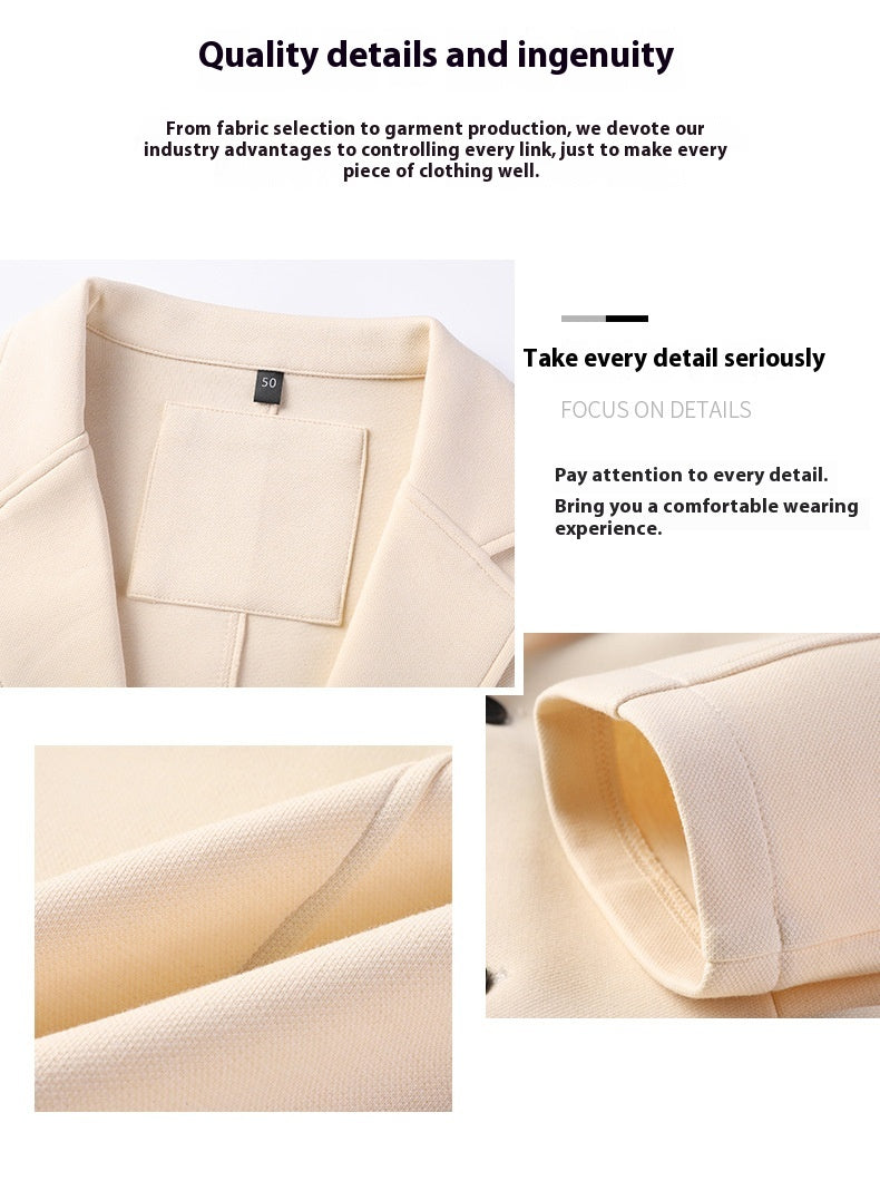 Solid-color cotton casual jacket