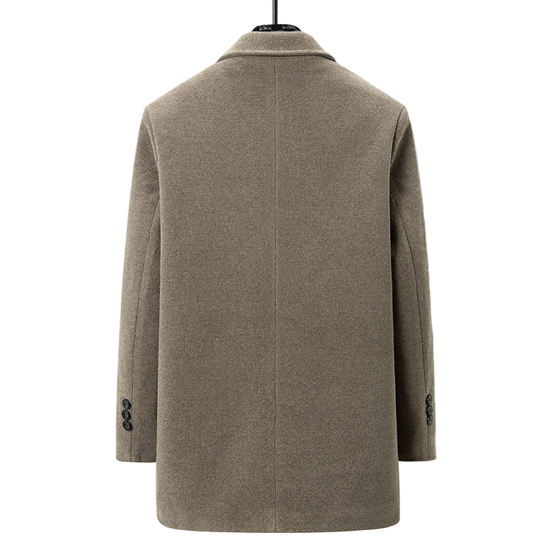 Men’s Woolen Gold Mink Velvet Coat