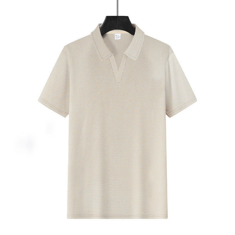Men's Sports Polo Shirt, V-Neck, Short Sleeve, Lapel, for Men