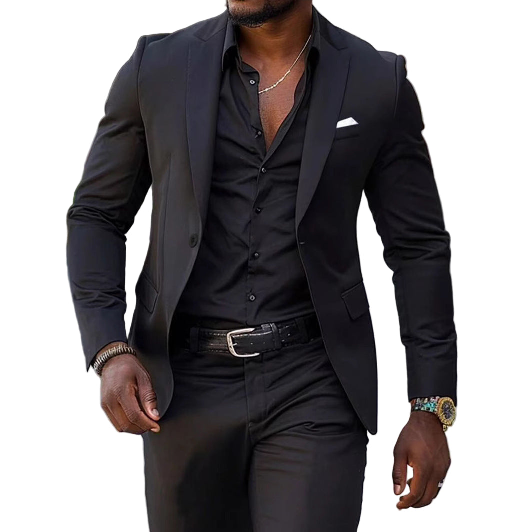 Slim-fit two-piece suit