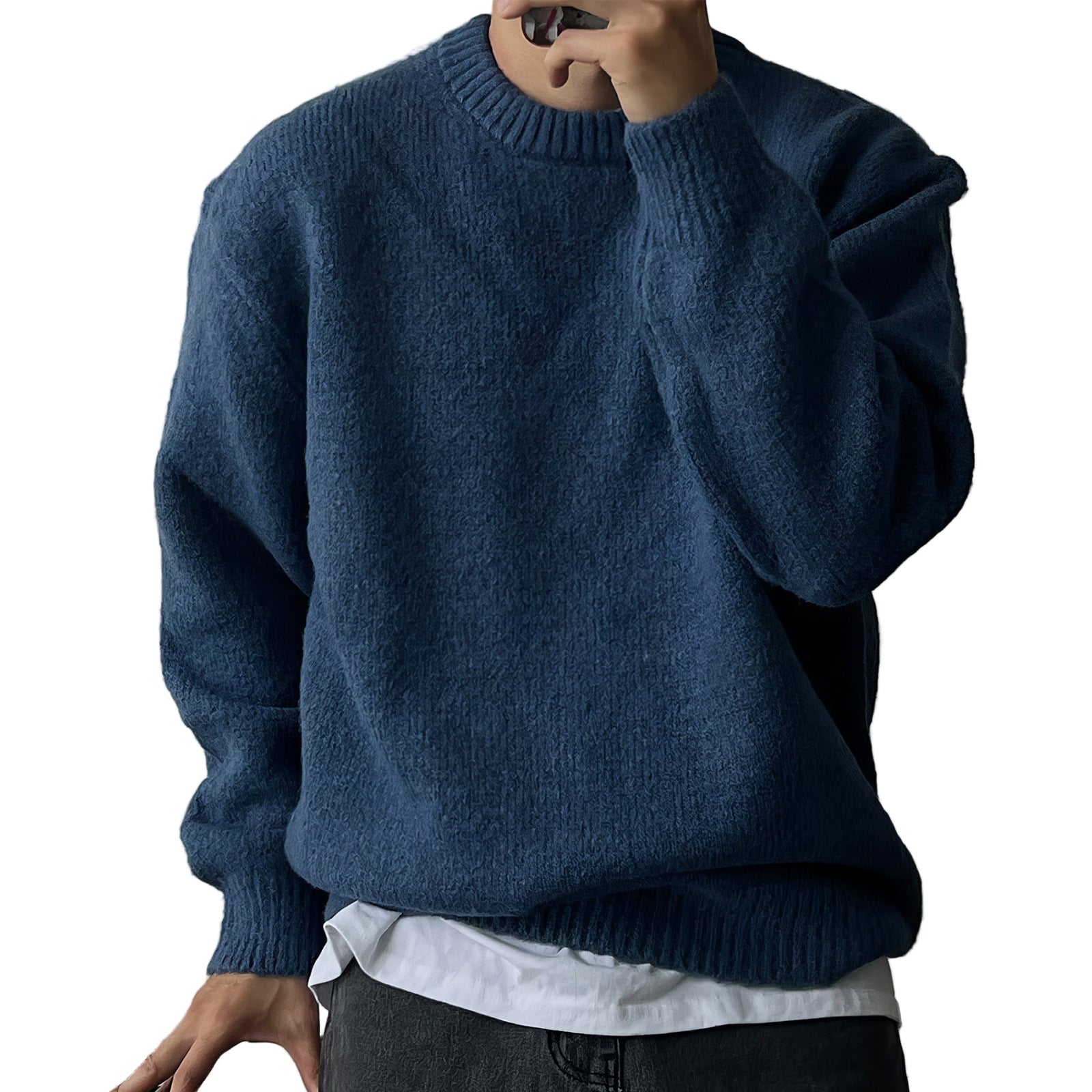 Warm Solid Knit Sweater