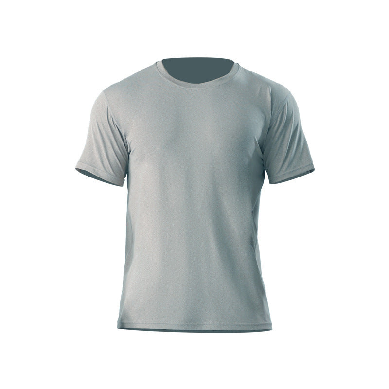 Men's round neck t-shirt for sports and leisure