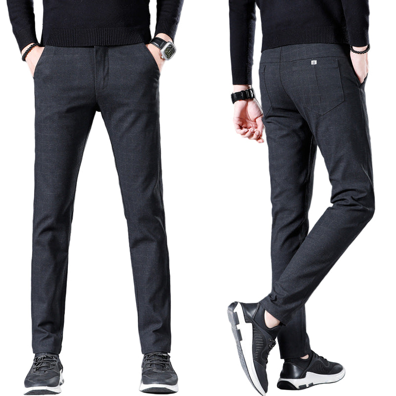 Slim-fit stretch smart trousers