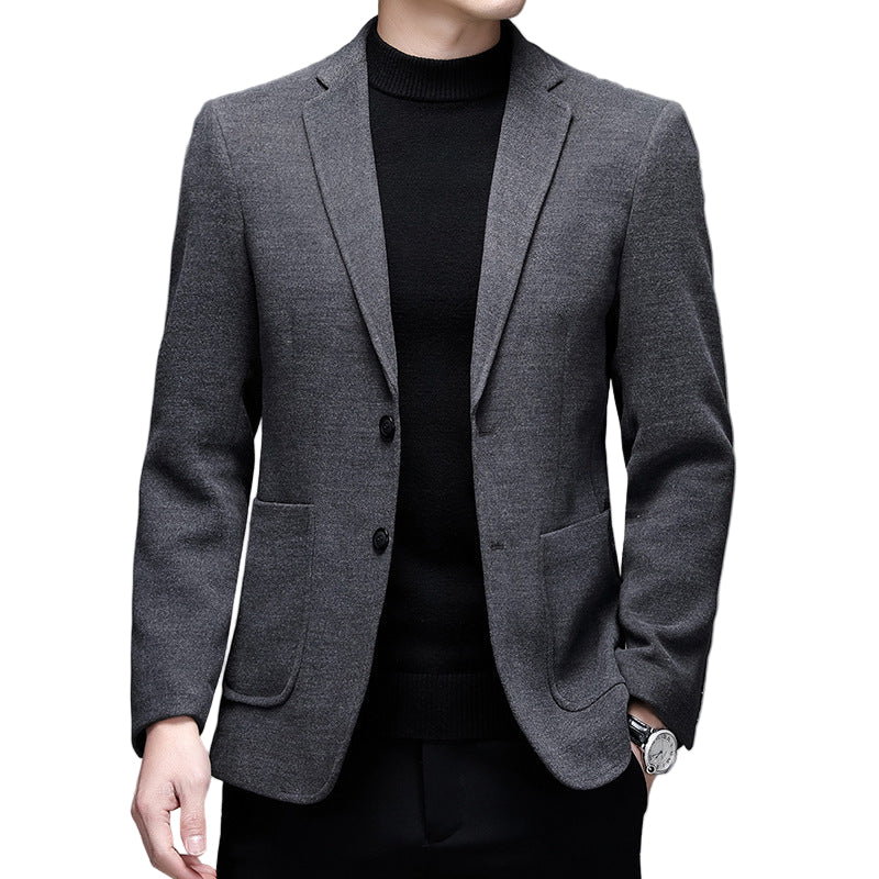 Warm woolen casual suit jacket