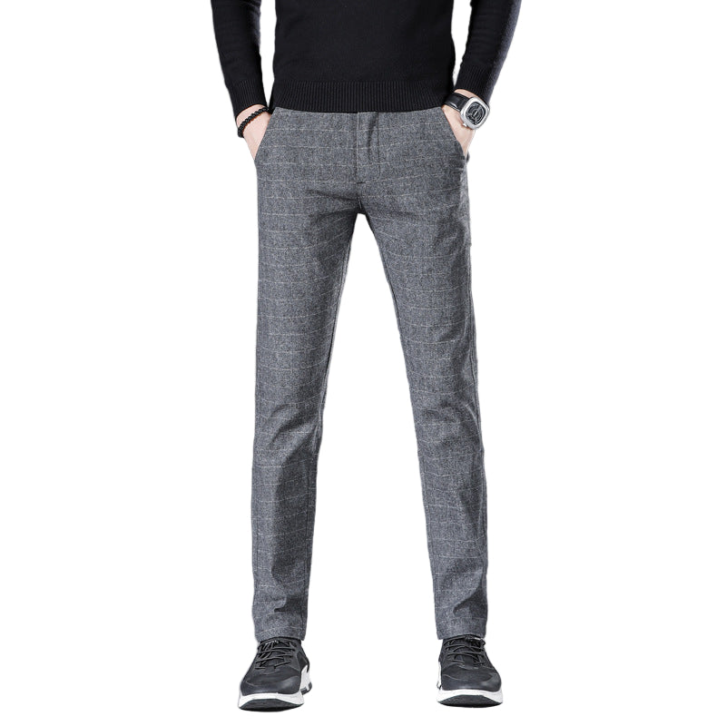 Slim-fit stretch smart trousers