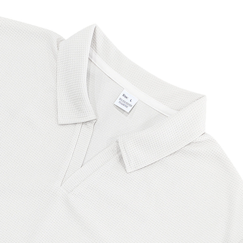 Men's Sports Polo Shirt, V-Neck, Short Sleeve, Lapel, for Men