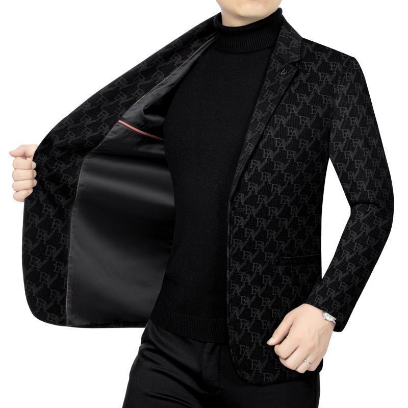 Slim-fit business suit jacket