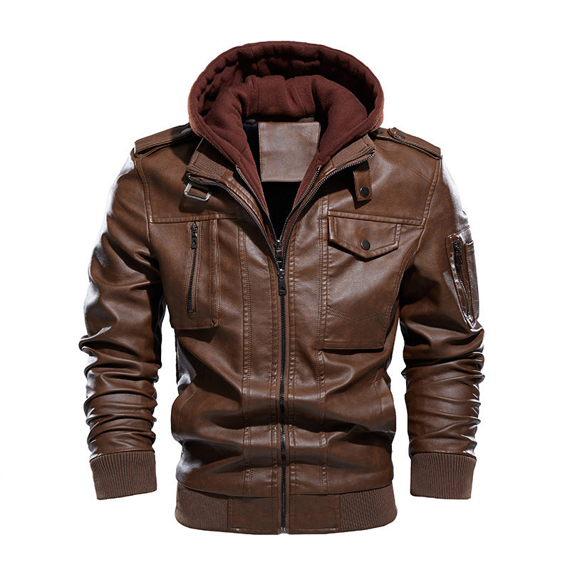 Men’s Washed Leather Jacket – Vintage Chic