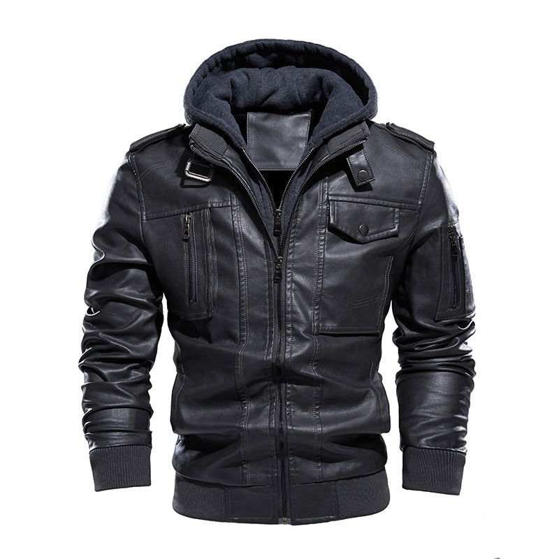 Men’s Washed Leather Jacket – Vintage Chic