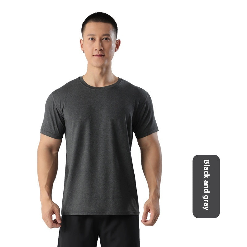 Men's round neck t-shirt for sports and leisure