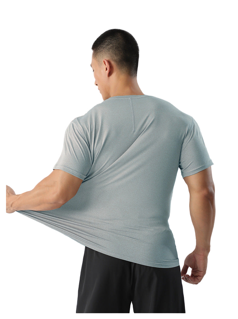Men's round neck t-shirt for sports and leisure