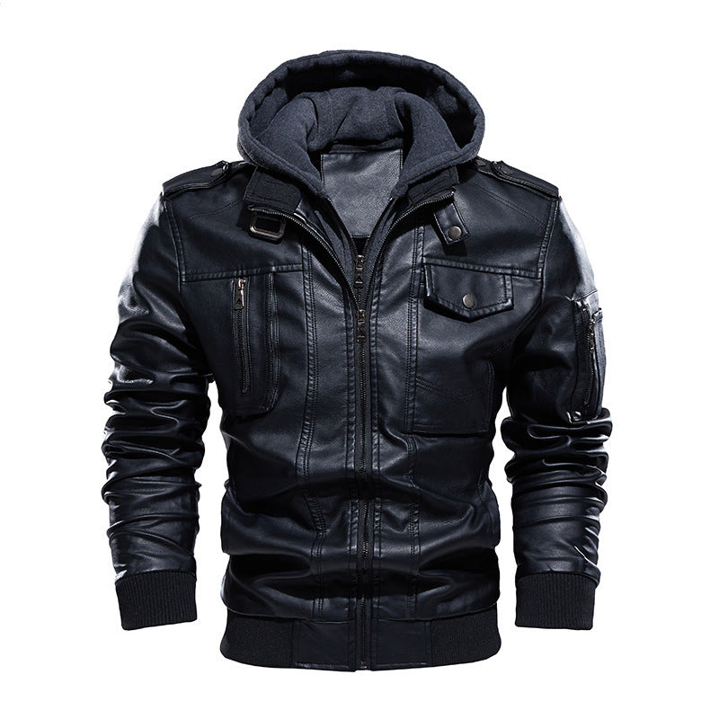 Men’s Washed Leather Jacket – Vintage Chic