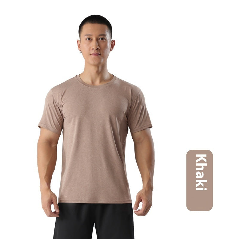 Men's round neck t-shirt for sports and leisure