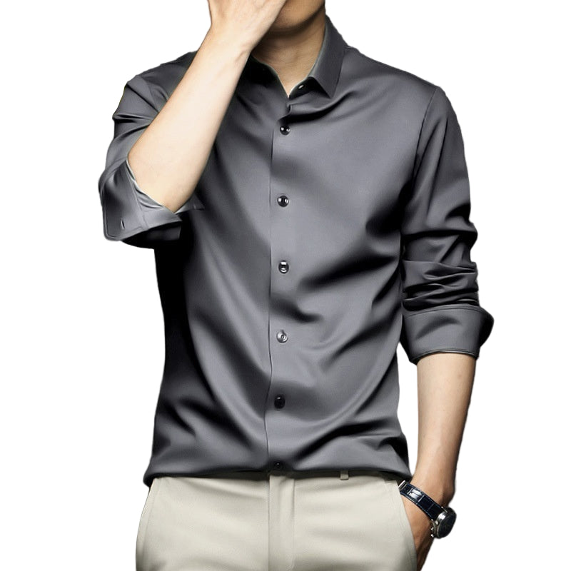 Long Sleeve Shirt Men's Anti-wrinkle Non-ironing Business Clothing Shirt