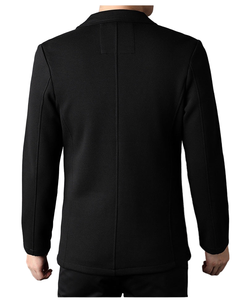 Solid-color cotton casual jacket