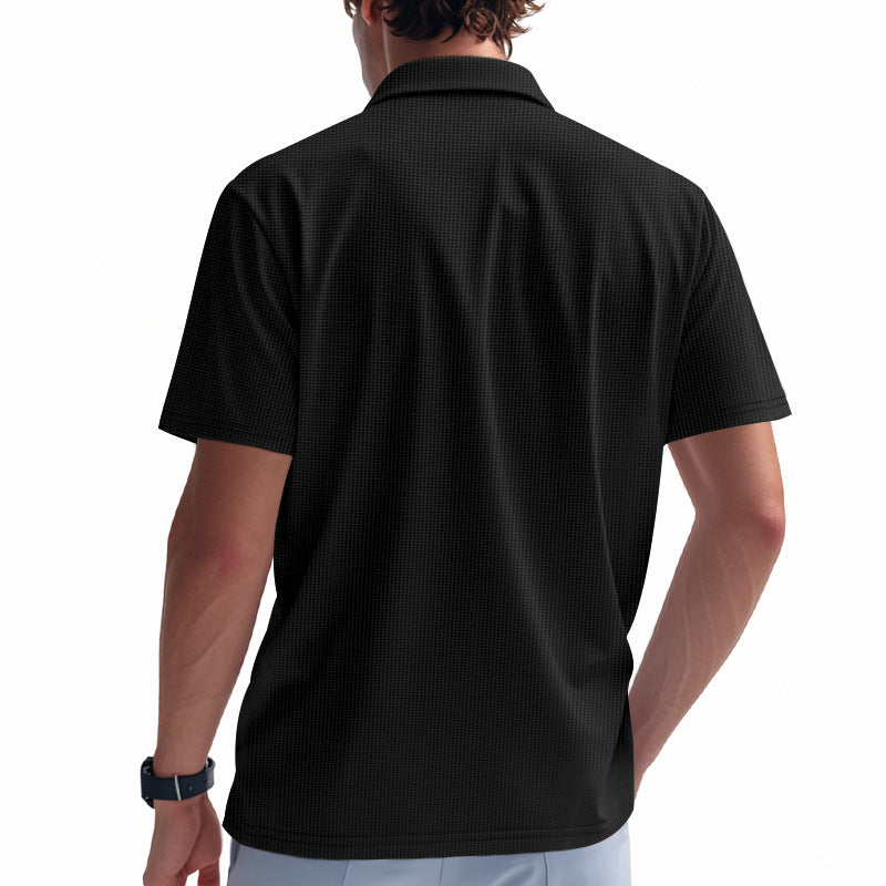 Men's Sports Polo Shirt, V-Neck, Short Sleeve, Lapel, for Men