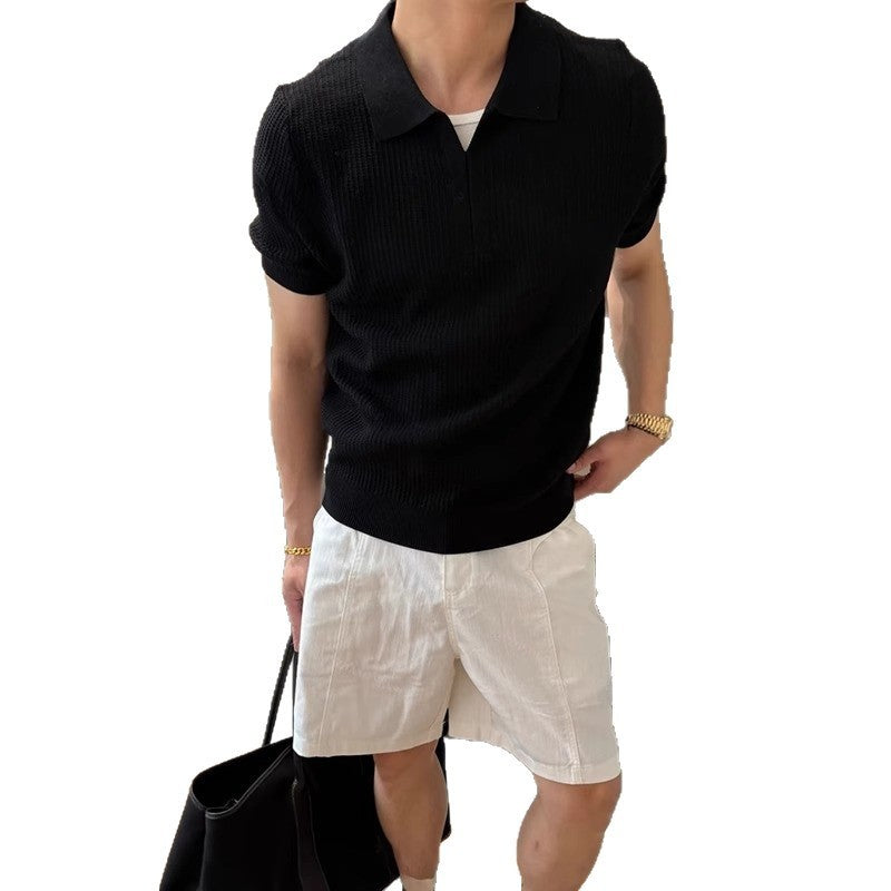 Retro Simple Knitting Sports Men's T-shirt