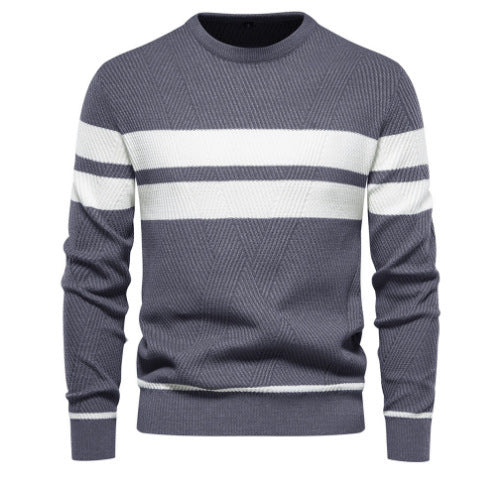 Pullover Multi-color Round Neck Men's European-style Sweater