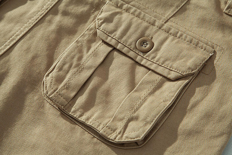 Solid Cargo Shorts With Pockets