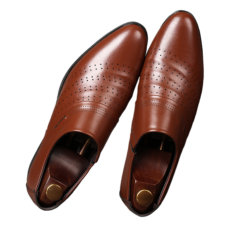 Men’s Leather Pointed Shoes – Casual Elegance