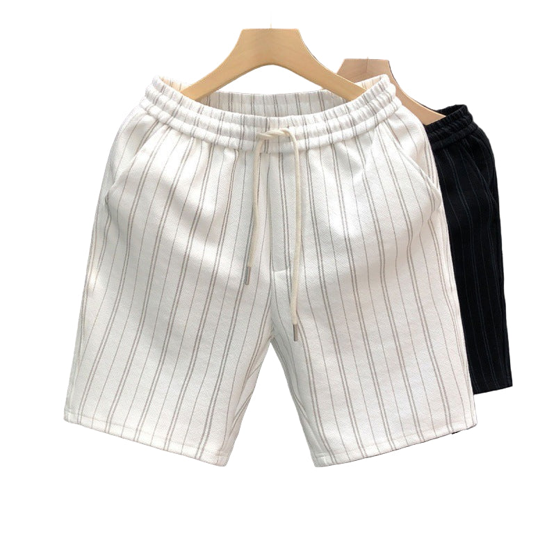 Striped Casual Shorts Men's Lightweight One Hundred Outer Wear Five Points