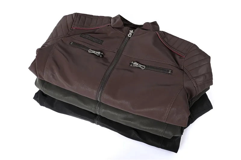 Men’s PU Leather Jacket – Sleek & Modern