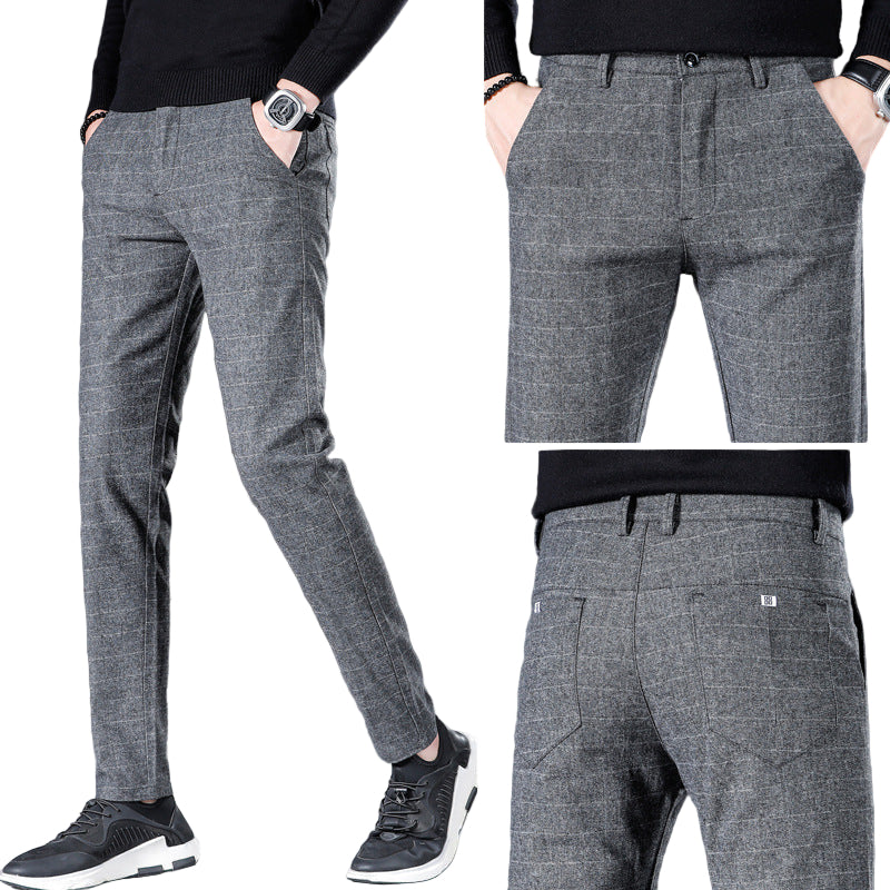 Slim-fit stretch smart trousers