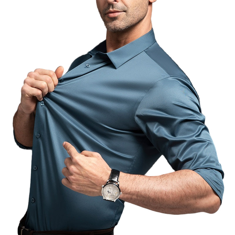Long Sleeve Shirt Men's Anti-wrinkle Non-ironing Business Clothing Shirt