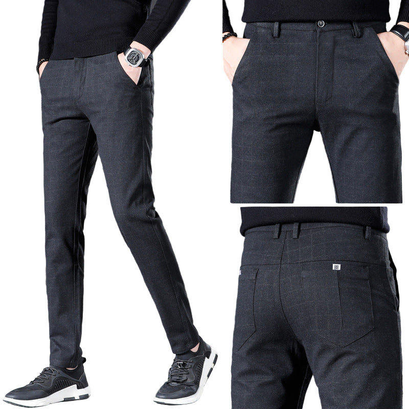 Slim-fit stretch smart trousers