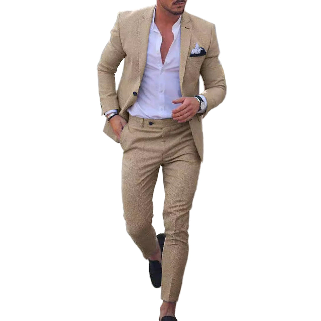 Two-piece linen-cotton suit