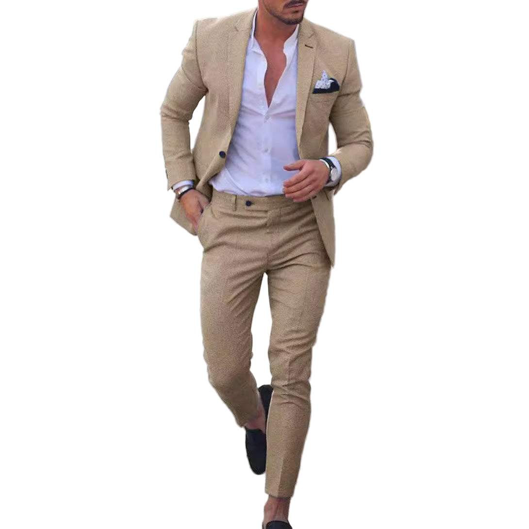 Two-piece linen-cotton suit