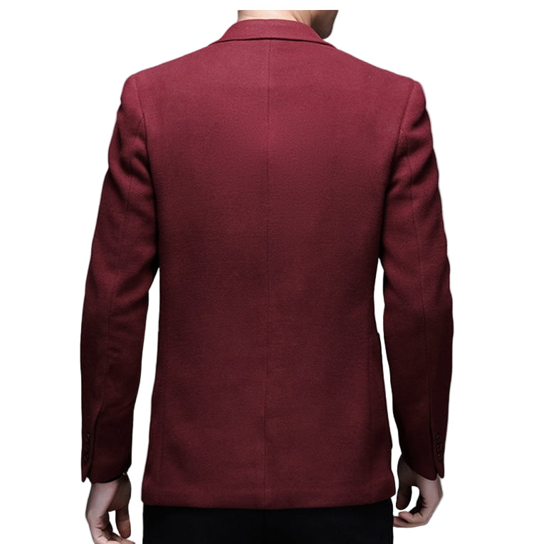 Warm woolen casual suit jacket