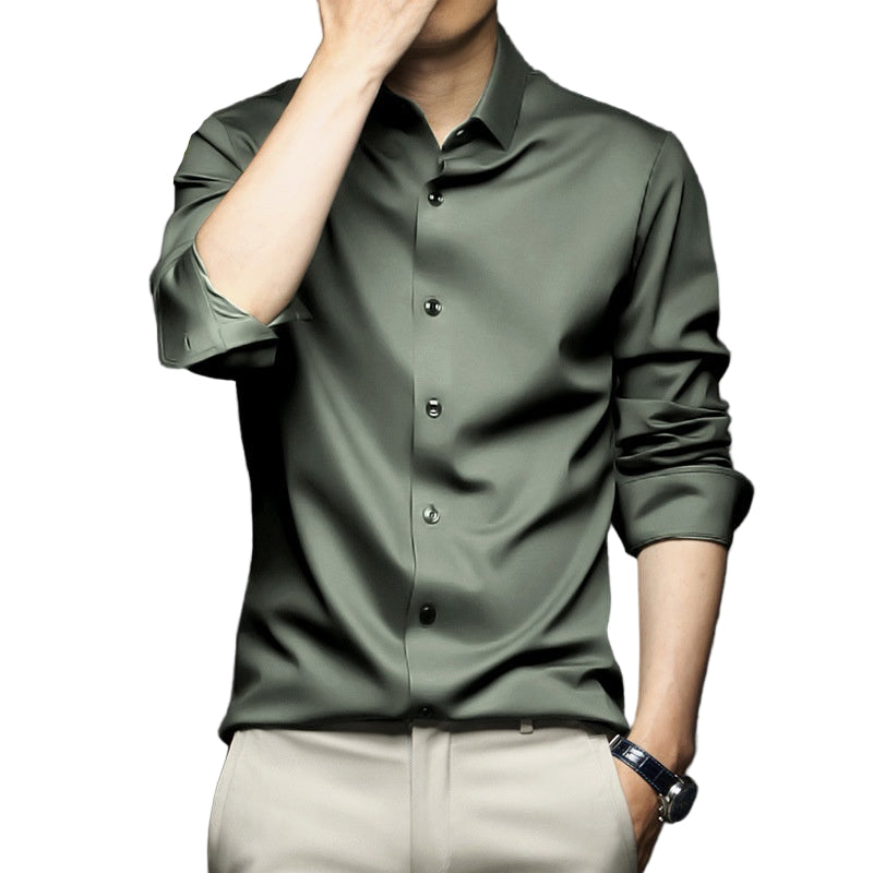 Long Sleeve Shirt Men's Anti-wrinkle Non-ironing Business Clothing Shirt