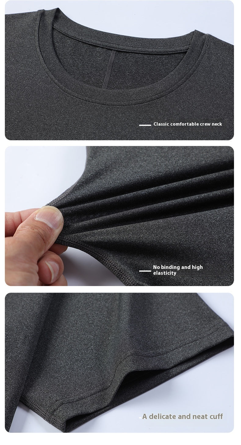 Men's round neck t-shirt for sports and leisure