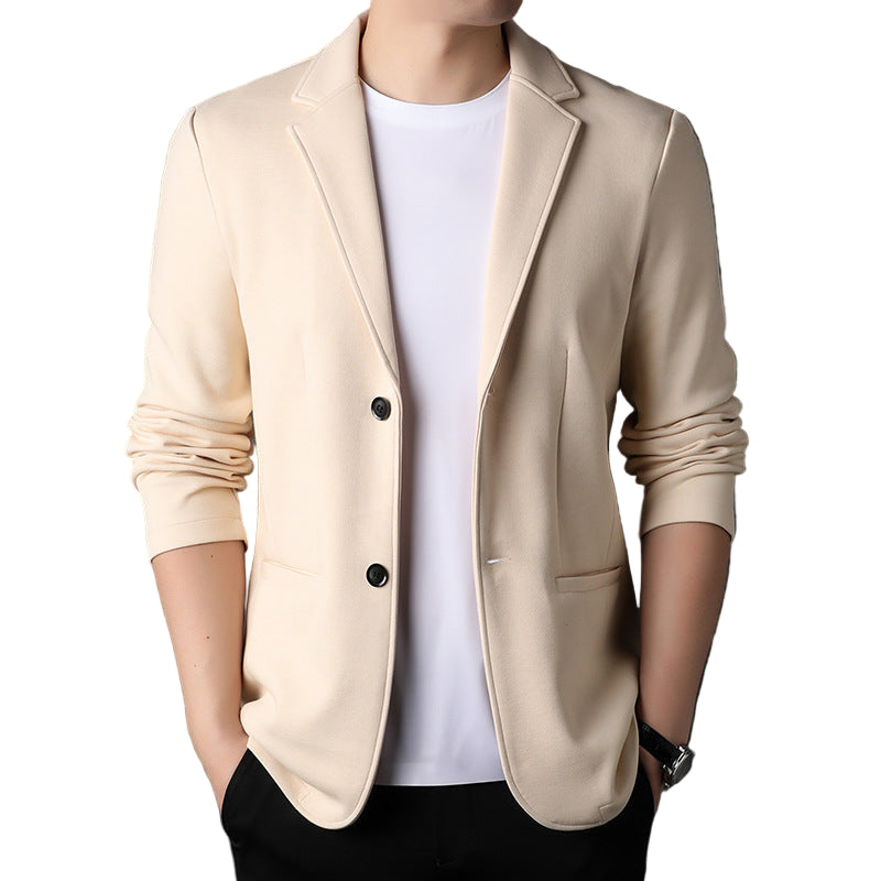 Solid-color cotton casual jacket