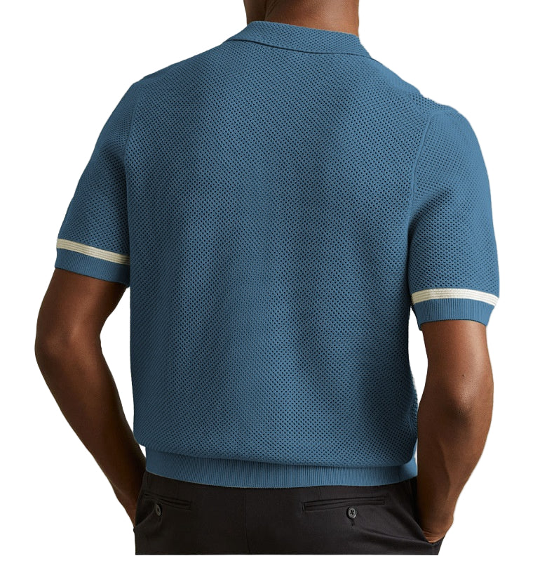 Men’s Knit Polo – Cuban Collar Style