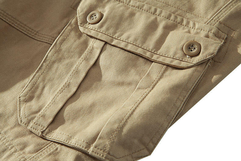 Solid Cargo Shorts With Pockets