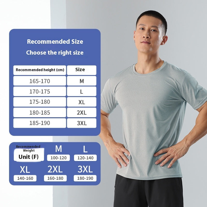 Men's round neck t-shirt for sports and leisure